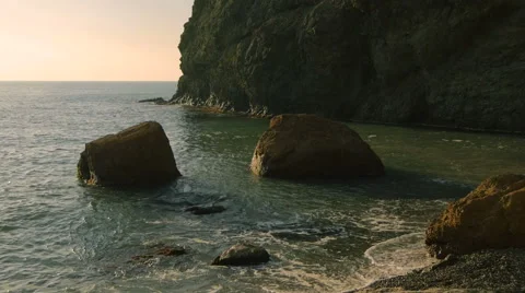 Marine, rocky seashore Video stock 43038657