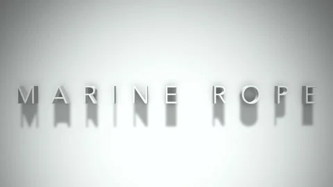 Marine rope 3D title animation with shadows on a white background Stock Footage 297381857