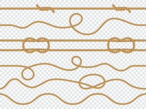 Marine rope seamless. Pattern nautical knot, straight cord marine twine ropes Illustrazione stock