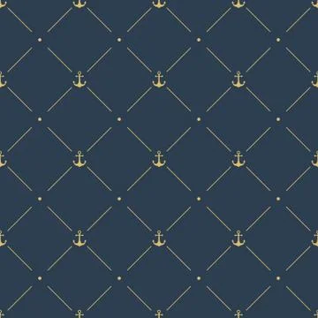 Marine seamless pattern background Stock Illustration