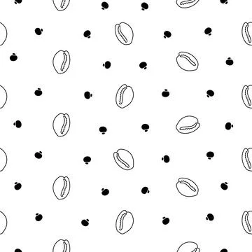 Marine seashell. Seamless pattern. Coloring Page. Stock Illustration
