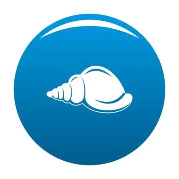 Marine shell icon vector blue イラスト素材