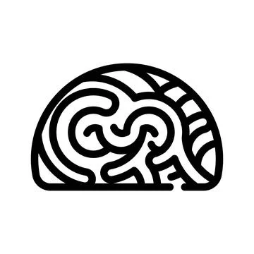 Marine shell line icon vector illustration isolated Illustrazione stock