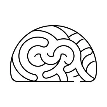 Marine shell line icon vector illustration isolated 스톡 일러스트