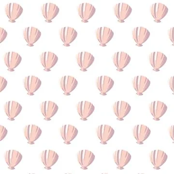 Marine shells animals summer pattern Stock Illustration