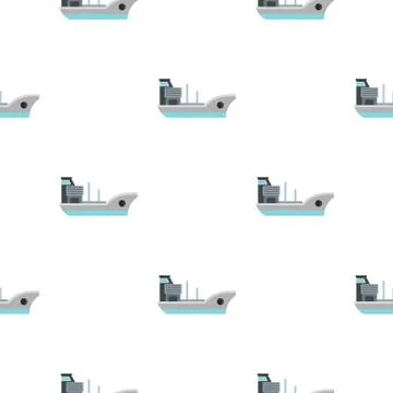 Marine ship pattern flat Stockillustratie