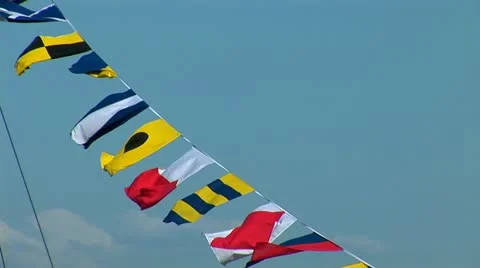 Marine signal flags Stock Footage 12167192