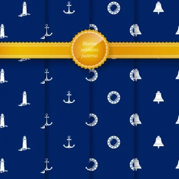 Marine Summer Pattern Stock Illustration