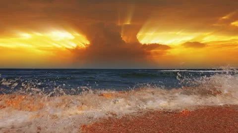 Marine sunset Stock Footage 10573348