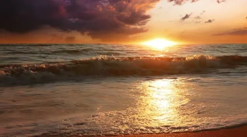 Marine sunset Stock Footage 10685877