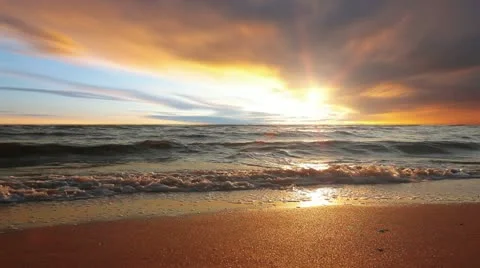 Marine sunset Stock Footage 10824315