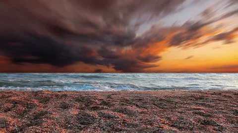 Marine sunset Stock Footage 10833896