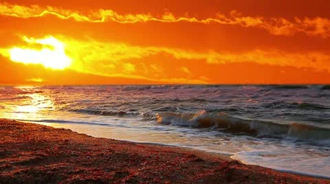 Marine sunset Stock Footage 20496091