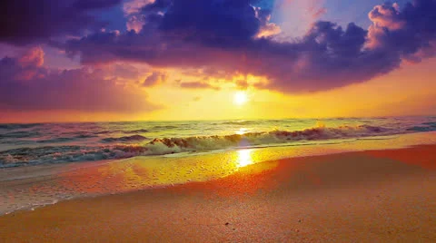 Marine sunset Stock Footage 22507416