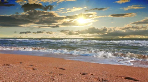 Marine sunset Video stock 34269674