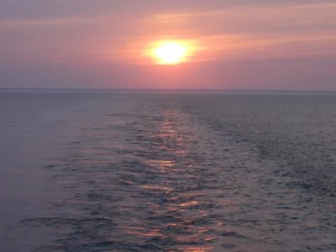 Marine sunset Stock Photos