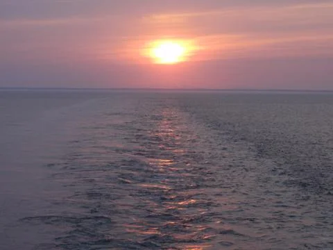 Marine sunset Stock Photos