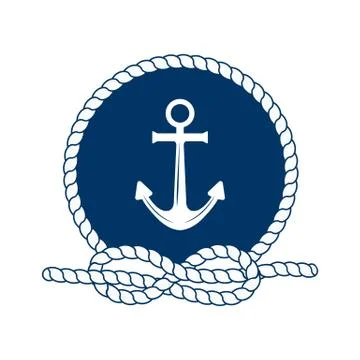 Marine symbol. Nautical design elements. Stock Illustration