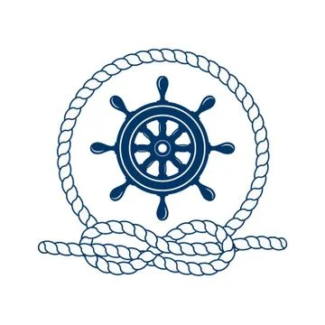 Marine symbol. Nautical design elements. Stock Illustration