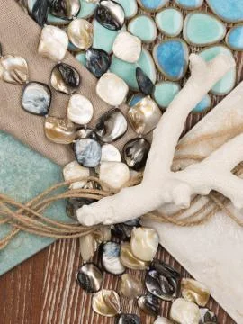 Marine theme in interior design Stock Photos