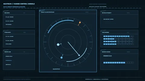 Marine Thrust Allocation HUD Seamless Loop Stock Footage 342332392