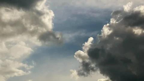 A marine timelapse of clouds passing over the seashore in summer. Stock Footage 337425819