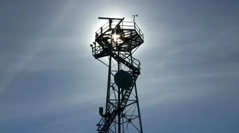Marine traffic control radar tower Vidéo 10881738