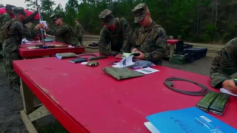 Marine Training with explosives and breaching Stock Footage 84969609
