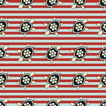 Marine Turtle pattern Stock Illustration