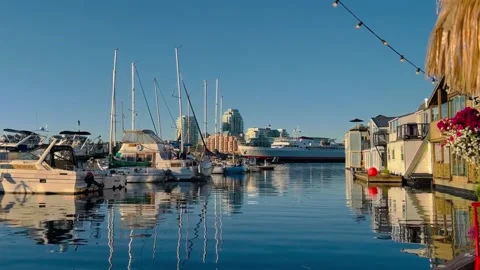 Marine view with a ferry Video stock 203859378