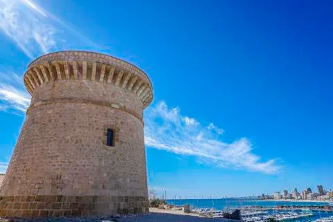 Marine watch tower of Spain Stock Photos