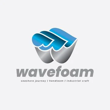Marine Wave W Logo Stock Illustration