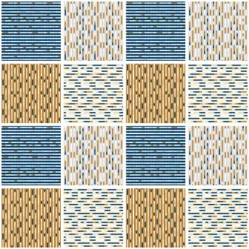 Mariner Mosaic Tile Seamless Vector Pattern. Variegated Geometric Abstract 스톡 일러스트