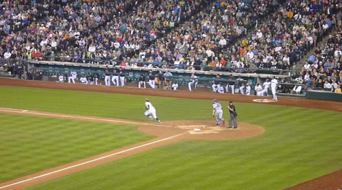 Mariners vs Mets Base Hit Stock Footage 40441602