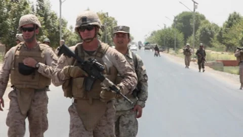 Marines in Afghanistan (HD)c Stock Footage 7731335