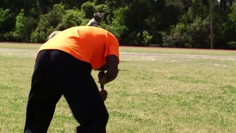 Marines in basic training compete in various workout drills. Stock Footage 74809540