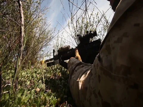 Marines conducting basic infantry skills training aboard Camp Pendleton - 2013 Stock Footage 103310134