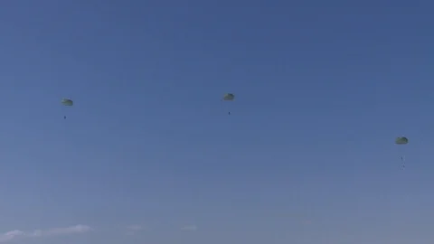 Marines glides through the air during Joint Training - 2013 Stock Footage 103298929