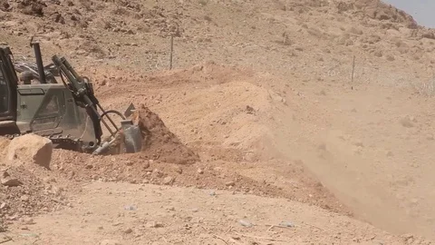Marines Heavy equipment operating at Forward Operating Base Whitehouse - 2012 Stock Footage 104299554