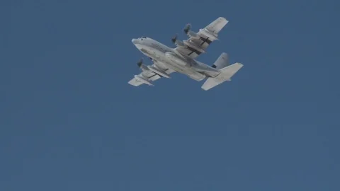 Marines jumping from C-130J at the drop zone - 2013 Stock Footage 103299413