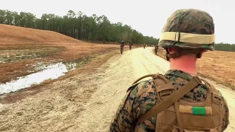 Marines on patrol Stock Footage 84970741