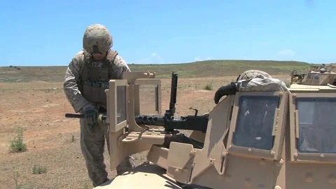 Marines preparing for firing drill exercise at Camp Pendleton - 2011 Stock Footage 105467420
