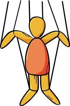 Marionette Puppet Illustration - Control &amp; Performance Stockillustratie