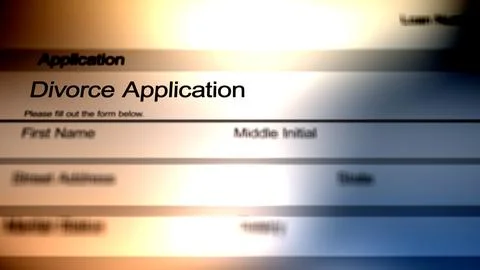 Marital Divorce or Separation Document 10 Stock Illustration