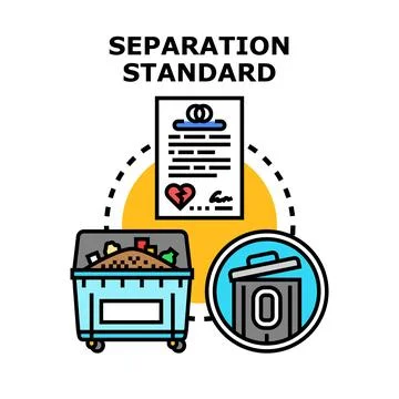 Marital separation dissolving relationship standard vector Stock Illustration