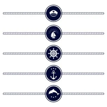Maritime emblem icon. Vector. Stock Illustration