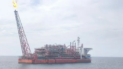 Maritime engineering structure floating offshore Stock Footage 336675596