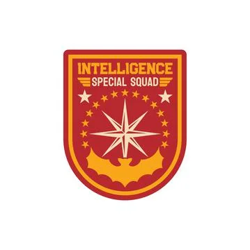 Maritime forces patch on uniform with windrose Stock Illustration