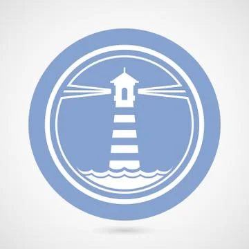 Maritime lighthouse simple icon Stock Illustration