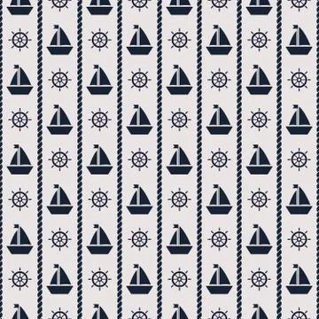 Maritime mood pattern Illustrazione stock